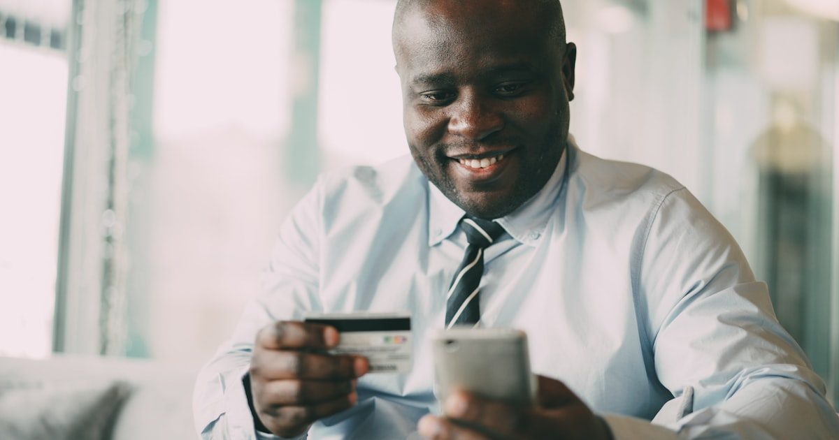Close-up of credit card payment representing online transaction security