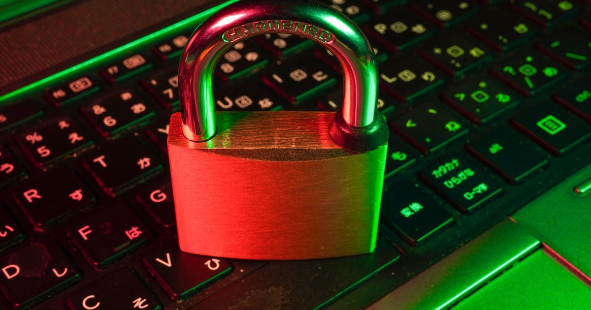 Digital security concept with glowing lock icon representing SSL encryption